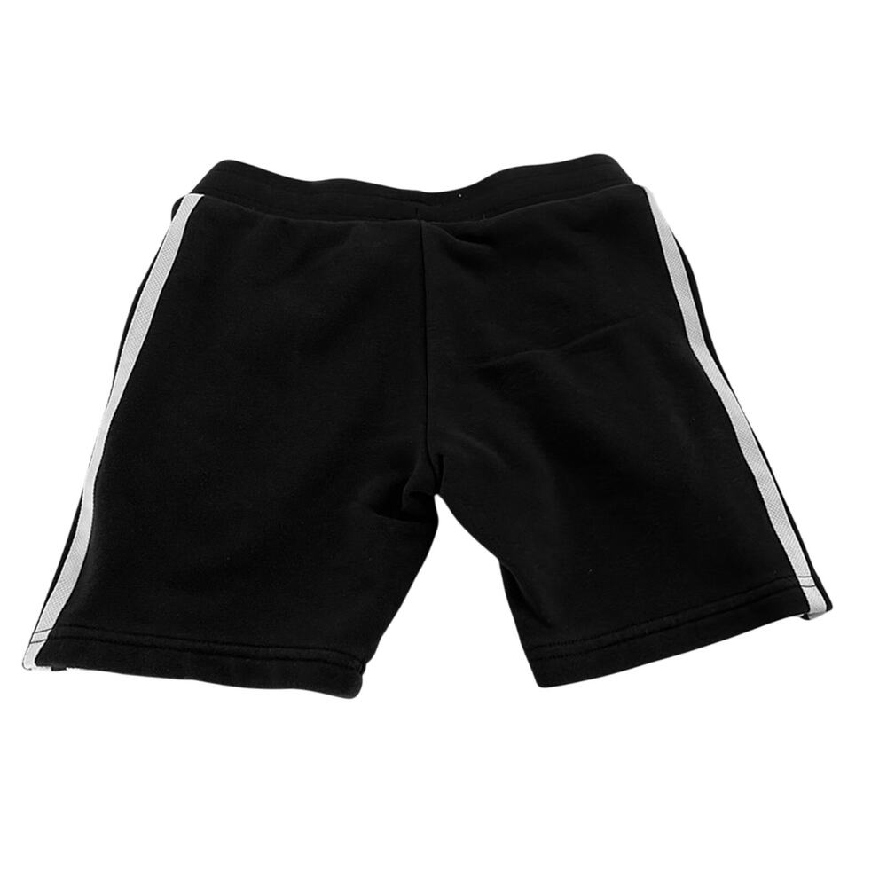 Adidas 3 Stripe Black White Cotton Shorts Size Youth Girl's XS (5/6) - Picture 3 of 4